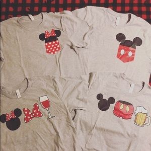 Couples Disney shirts, two pairs